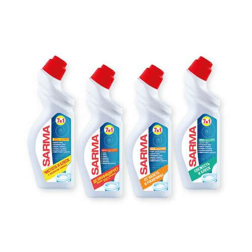  Чистящее средство дезинфицирующее 750 мл sarma "антиржавчина", для сантехники, убивает микробы, 70681 | Средства для чистки ванных и туалетных комнат
