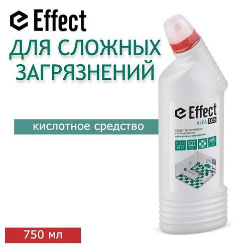  Чистящее средство 750 мл effect "alfa 105", для сантехники, кислотное, для сложных загрязнений, 14321 | Средства для чистки ванных и туалетных комнат