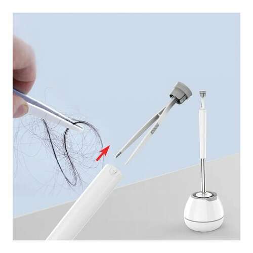  Ершик для унитаза силиконовый standart type (овальный) напольный, с пинцетом, laima, 608132 | Ершики для унитаза