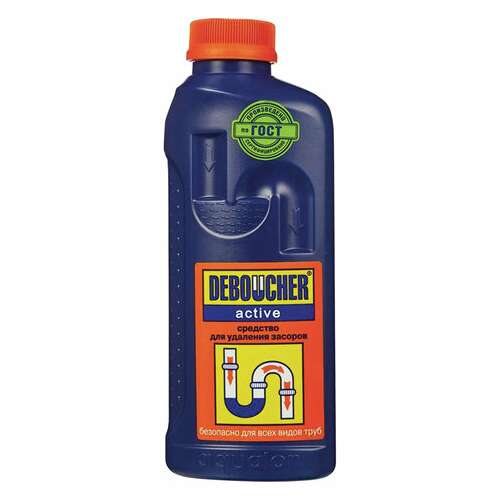  Средство для прочистки канализационных труб 1 л deboucher active, для всех типов труб, 202875 | Средства для прочистки канализационных труб