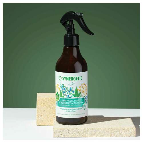  Освежитель воздуха 380 мл synergetic "ягоды можжевельника и ангелика", биоразлагаемый, 900005 | Освежители воздуха