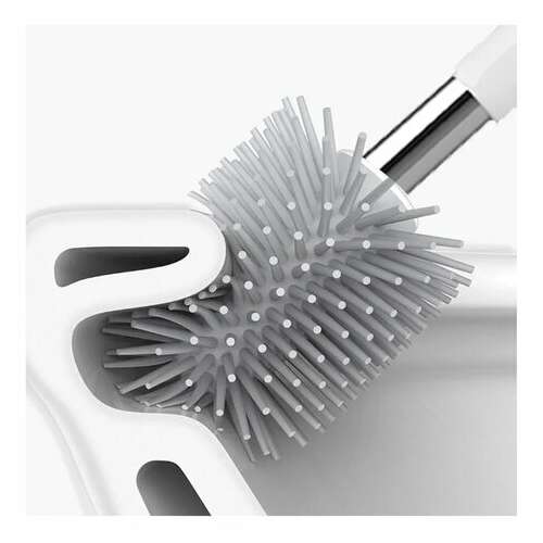  Ершик для унитаза силиконовый standart type (овальный) напольный, с пинцетом, laima, 608132 | Ершики для унитаза