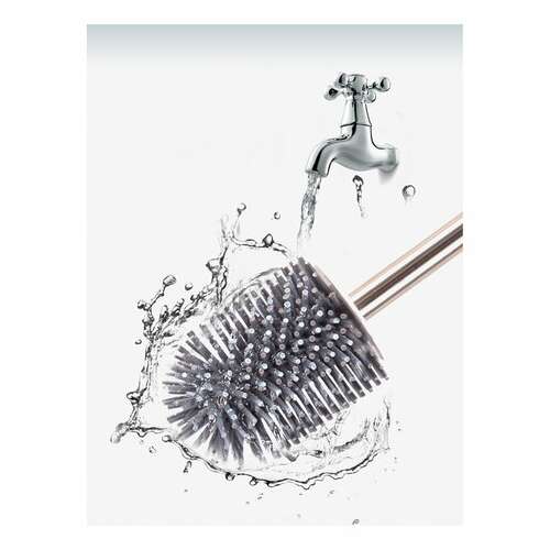  Ершик для унитаза силиконовый round type напольный / настенный с креплением и пинцетом laima, 608133 | Ершики для унитаза