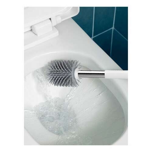  Ершик для унитаза силиконовый round type напольный / настенный с креплением и пинцетом laima, 608133 | Ершики для унитаза