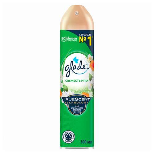  Освежитель воздуха аэрозольный 300 мл, glade "свежесть утра" | Освежители воздуха