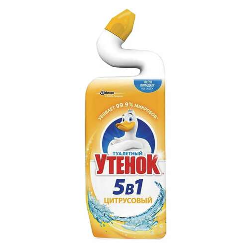  Средство для уборки туалета 500 мл, туалетный утенок "цитрусовый" | Средства для чистки ванных и туалетных комнат