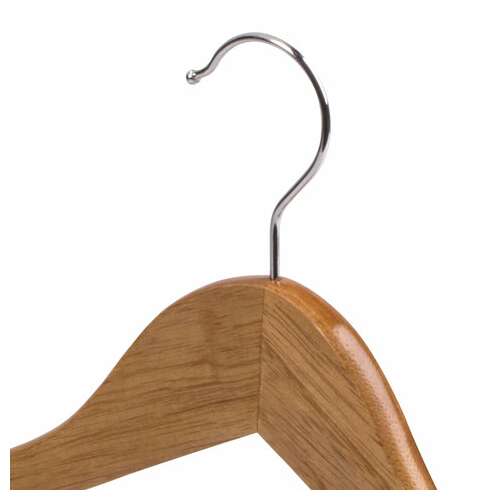  Вешалки-плечики, размер 48-50, комплект 3 шт., деревянная, клипсы для брюк, цвет сосна, brabix "стандарт", 601170 | Вешалки-плечики