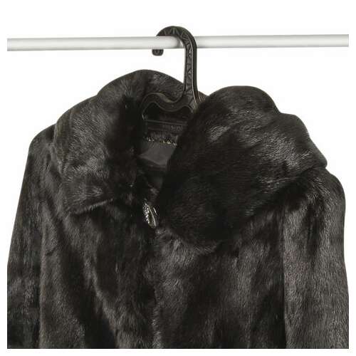  Вешалка-плечики р.46-48, пластик, плоская, перекладина, крючки для бретелей, черная, brabix, 601654 | Вешалки-плечики