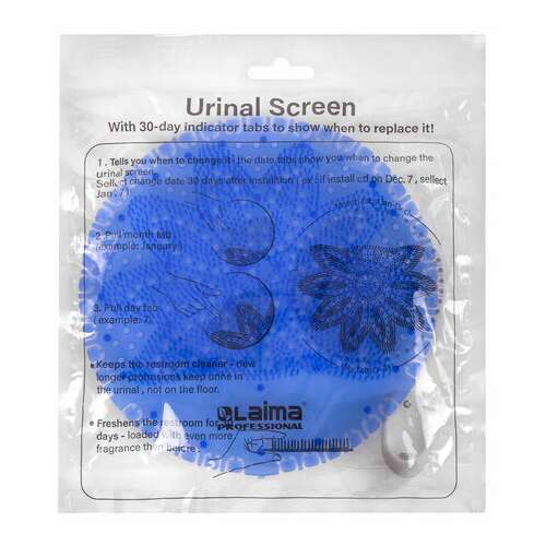  Дезодоратор коврик для писсуара синий, аромат тутти-фрутти, laima professional, на 30 дней, 608896 | Освежители для туалета