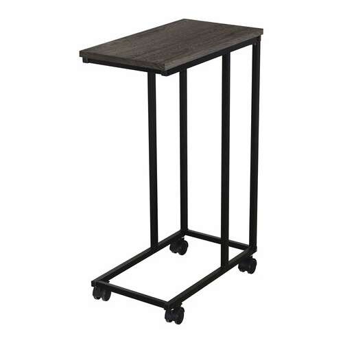  Стол журнальный brabix "loft ct-001", 450х250х680 мм, на колёсах, металлический каркас, цвет морёный дуб, 641859 | Столы журнальные и сервировочные