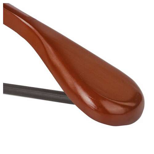  Вешалка-плечики, размер 48-50, деревянная, анатомическая, перекладина, цвет вишня, brabix "люкс", 601164 | Вешалки-плечики