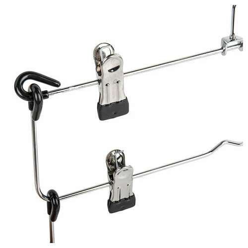  Вешалка-плечики качели, 4 секции, металлическая, с клипсами для юбок и брюк, brabix, 607472 | Вешалки-плечики