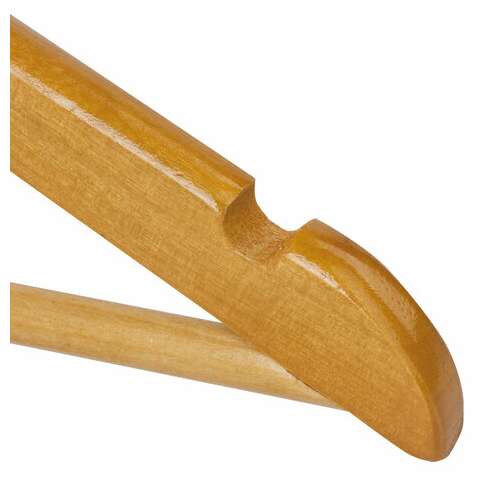  Вешалки-плечики, размер 36-40, малый размер, комплект 5 шт., деревянные, перекладина, цвет сосна, brabix "стандарт", 601160 | Вешалки-плечики