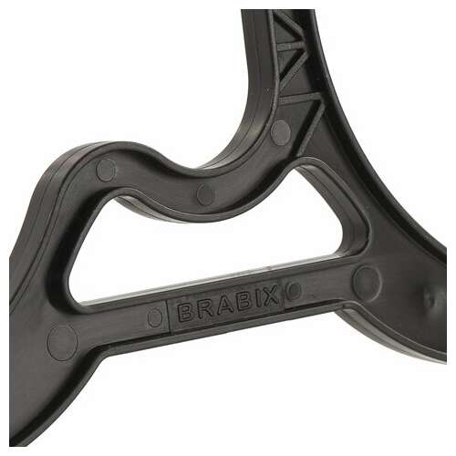  Вешалка-плечики р.52-54, пластик, плоская, перекладина, крючки для бретелей, черная, brabix, 601655 | Вешалки-плечики