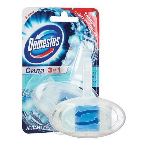  Блок туалетный подвесной твердый 40 г domestos (доместос) "атлантик", основной блок | Освежители для туалета