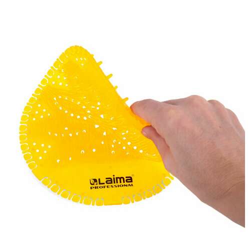  Дезодоратор коврик для писсуара желтый, аромат лимон, laima professional, на 30 дней, 608898 | Освежители для туалета