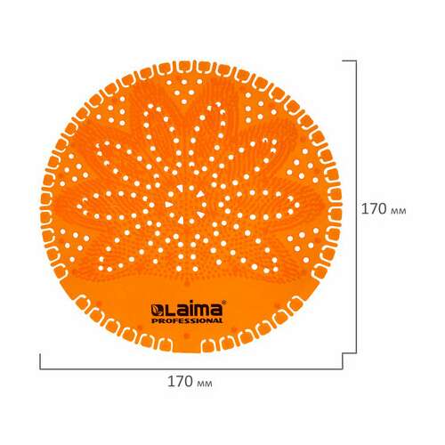  Дезодоратор коврик для писсуара оранжевый, аромат манго, laima professional, на 30 дней, 608899 | Освежители для туалета