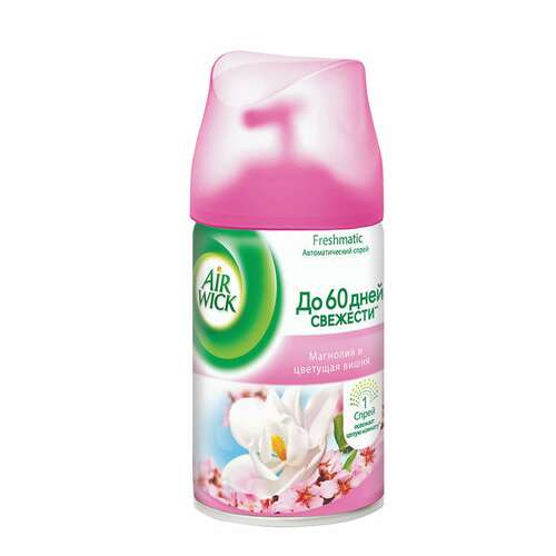  Сменный баллон 250 мл, airwick "магнолия и вишня", для автоматических освежителей, универсальный, 224396 | Сменные баллоны аэрозольные