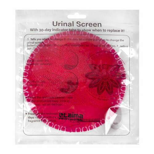  Дезодоратор коврик для писсуара красный, аромат ягоды, laima professional, на 30 дней, 608897 | Освежители для туалета