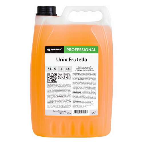  Ароматизатор освежитель воздуха, 5 л, pro-brite unix frutella, бактерицидный, жидкость, 311-5 | Освежители воздуха