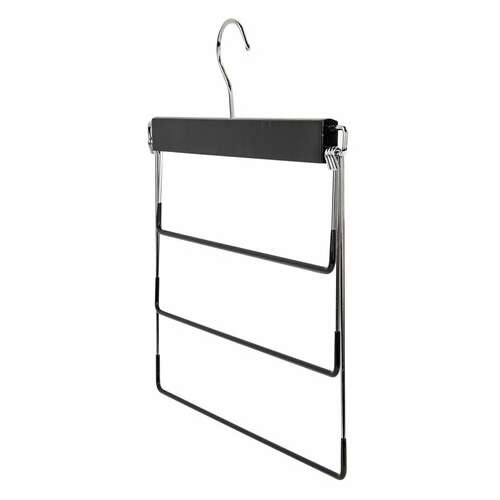  Вешалка-плечики качели 3 секции, металлическая, для юбок и брюк, пвх-покрытие, brabix, 607473 | Вешалки-плечики