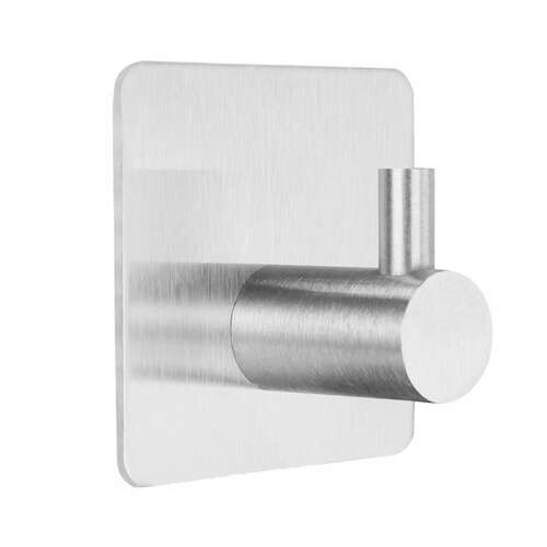  Крючки самоклеящиеся универсальные 4,5x4,5 см, комплект 4 шт., сталь, серебристые, laima home, 608785 | Крючки и держатели самоклеящиеся