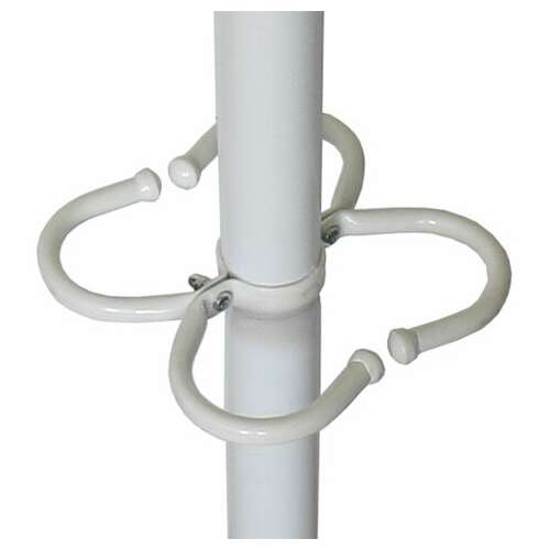  Вешалка-стойка "квартет-з", 1,79 м, основание 40 см, 4 крючка + место для зонтов, металл, белая | Вешалки-стойки