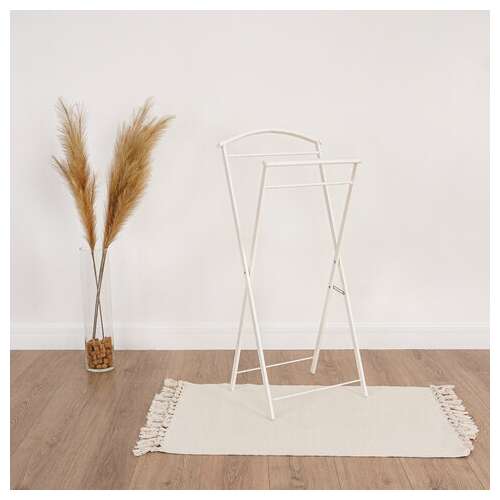  Вешалка-стойка костюмная "контур", 980х440х310 мм, металл, белая, внп 367 б | Вешалки-стойки