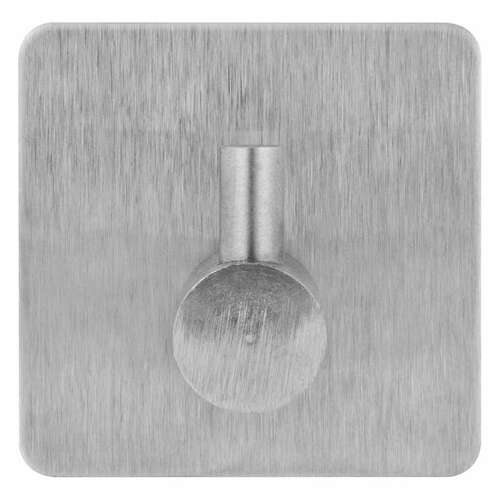  Крючки самоклеящиеся универсальные 4,5x4,5 см, комплект 4 шт., сталь, серебристые, laima home, 608785 | Крючки и держатели самоклеящиеся