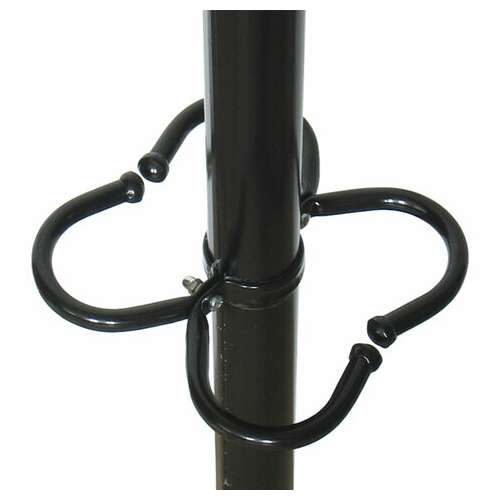  Вешалка-стойка "квартет-з", 1,79 м, основание 40 см, 4 крючка + место для зонтов, металл, черная | Вешалки-стойки
