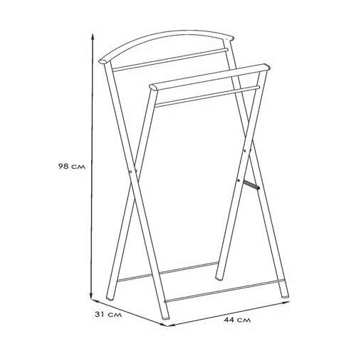  Вешалка-стойка костюмная "контур", 980х440х310 мм, металл, черная, внп 367 ч | Вешалки-стойки