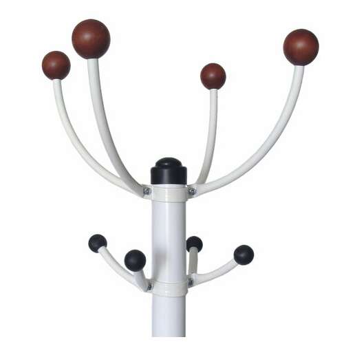  Вешалка-стойка "квартет-з", 1,79 м, основание 40 см, 4 крючка + место для зонтов, металл, белая | Вешалки-стойки