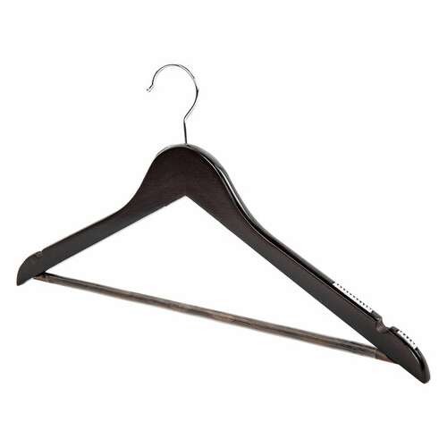  Вешалки-плечики с антискользящими накладками, комплект 3 штуки, размер 48-50, дерево, brabix, 607476 | Вешалки-плечики