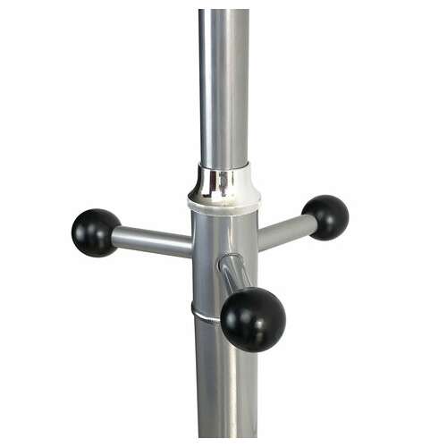  Вешалка-стойка brabix "cr-855" на мраморном диске, металл, 4+3 крючка, цвет серебристый, 606434 | Вешалки-стойки