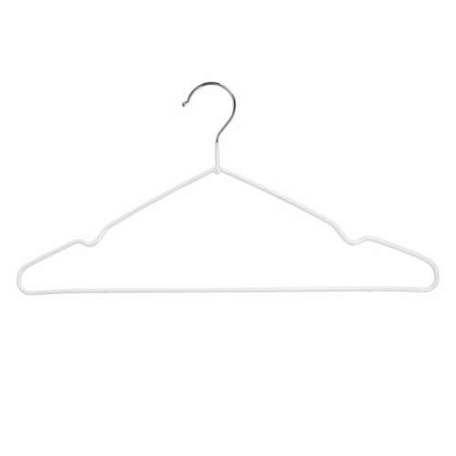  Вешалки-плечики для одежды, размер 48-50, металл, антискользящие, комплект 20 шт., белые, brabix premium, 608470 | Вешалки-плечики