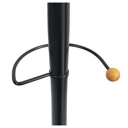  Вешалка-стойка brabix "cr-8243" на мраморном диске, металл, 6+3 крючка, цвет черный, 606438 | Вешалки-стойки