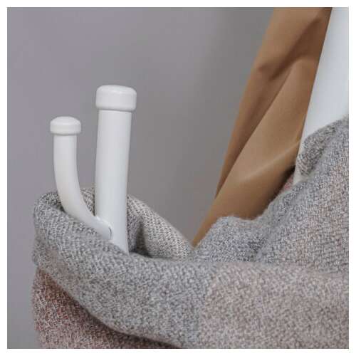  Вешалка-стойка "дерево", 1,81 м, диск 37,5 см, 15 крючков, металл, белая, внп 211 б | Вешалки-стойки