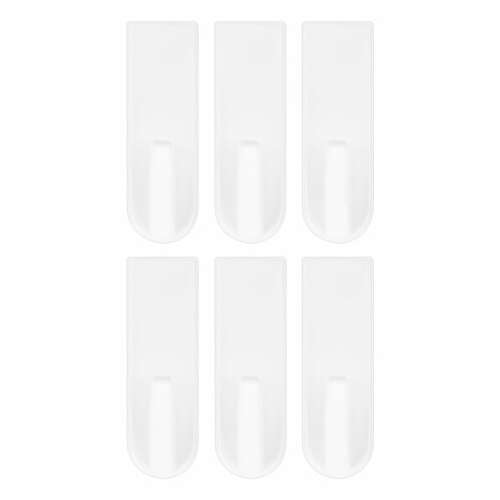  Крючки самоклеящиеся универсальные 6,6х2,1 см, комплект 6 шт., белые, laima home, 608793 | Крючки и держатели самоклеящиеся