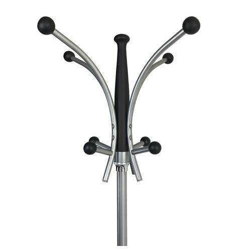  Вешалка-стойка brabix "cr-848" на мраморном диске, металл, 4+3 крючка, цвет коричневый, 606435 | Вешалки-стойки