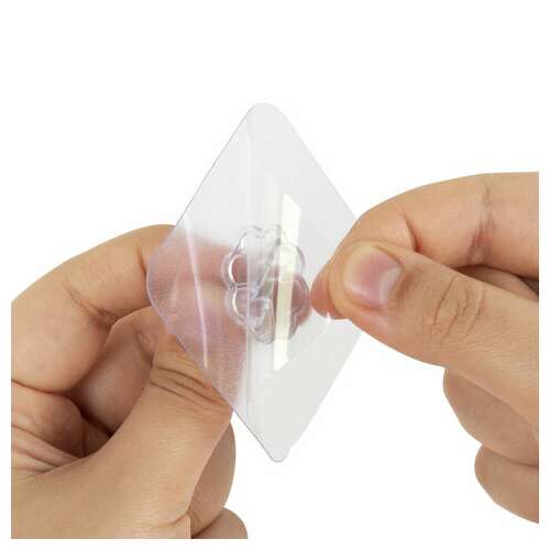  Крючки самоклеящиеся универсальные 6х6 см, комплект 20 шт., сталь + пвх, laima home, 608792 | Крючки и держатели самоклеящиеся