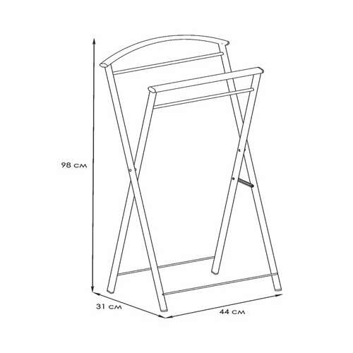  Вешалка-стойка костюмная "контур", 980х440х310 мм, металл, белая, внп 367 б | Вешалки-стойки
