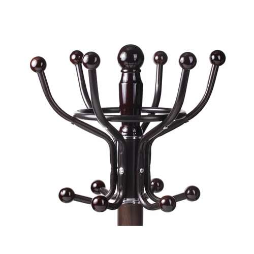  Вешалка-стойка brabix "cr-282", металл/мрамор, 1,8 м, на диске диаметром 36 см, 6 крючков + 4 дополнительных, коричневая, 601745 | Вешалки-стойки