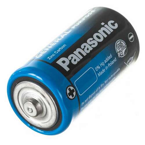  Батарейки комплект 2шт., panasonic d r20 (373), солевые, в пленке, 1.5 в | Батарейки