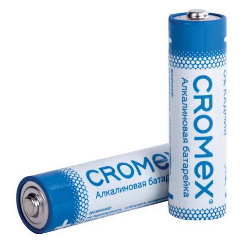 Батарейки алкалиновые "пальчиковые" комплект 40 шт., cromex alkaline, аа (lr6,15а), в коробке, 455594 | Батарейки