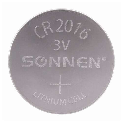 Батарейка sonnen lithium, cr2016, литиевая, 1 шт., в блистере, 451972 | Батарейки