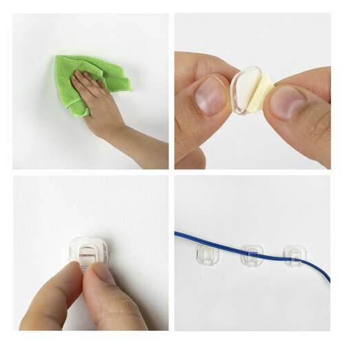  Крючки самоклеящиеся для гирлянд и проводов 1,5х1,5 см, комплект 36 шт., laima home, 608796 | Крючки и держатели самоклеящиеся