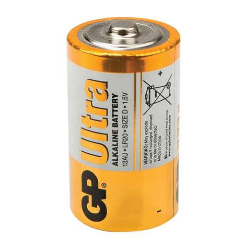  Батарейки gp ultra, d (lr20, 13а), алкалиновые, комплект 2 шт., блистер, 13au-cr2 | Батарейки