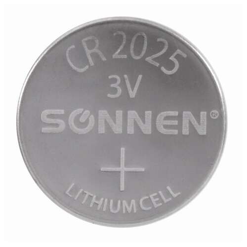  Батарейка sonnen lithium, cr2025, литиевая, 1 шт., в блистере, 451973 | Батарейки