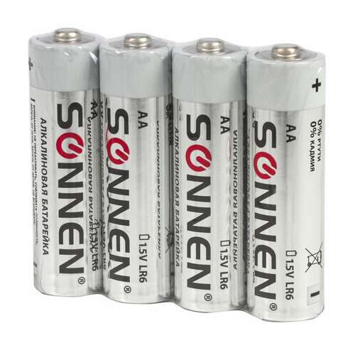  Батарейки комплект 24 шт., sonnen alkaline, аа(lr6, 15а), алкалиновые, пальчиковые, короб, 455095 | Батарейки