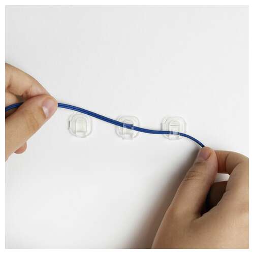  Крючки самоклеящиеся для гирлянд и проводов 1,5х1,5 см, комплект 18 шт., laima home, 608795 | Крючки и держатели самоклеящиеся